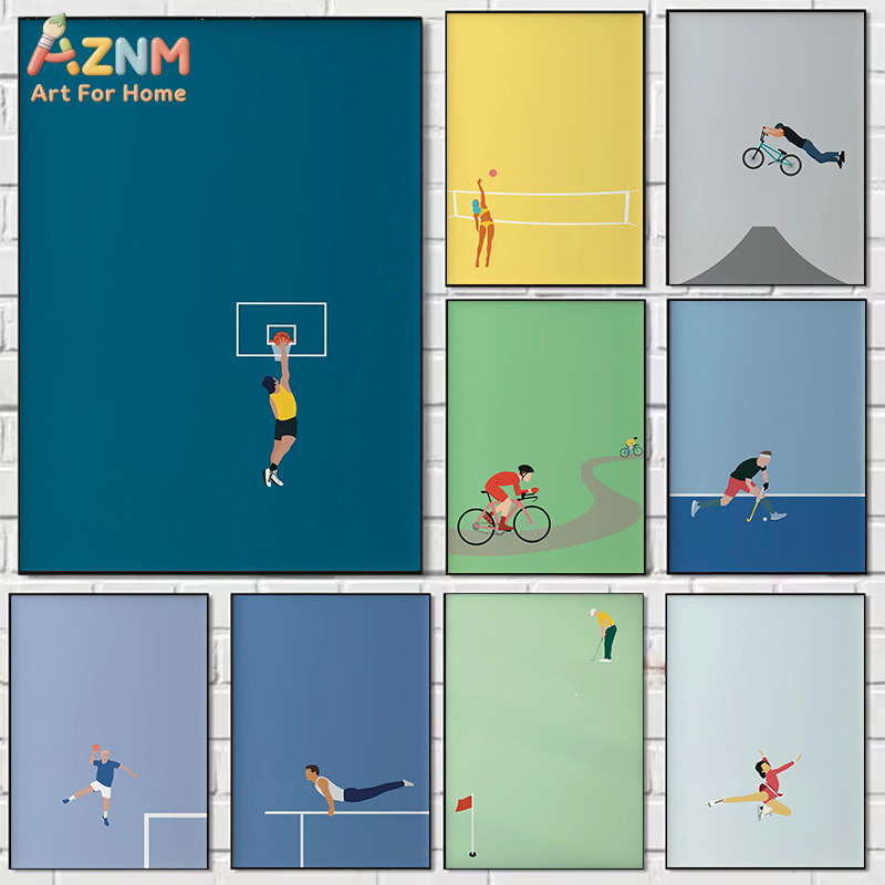 Badminton Quotes - لوحة جدارية قماشية بتصميم رياضي بسيط